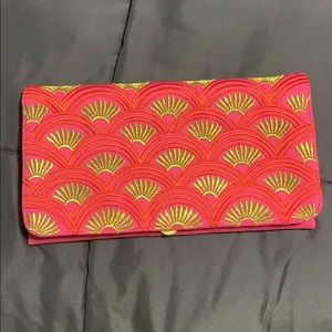 Gold and pink detail purse